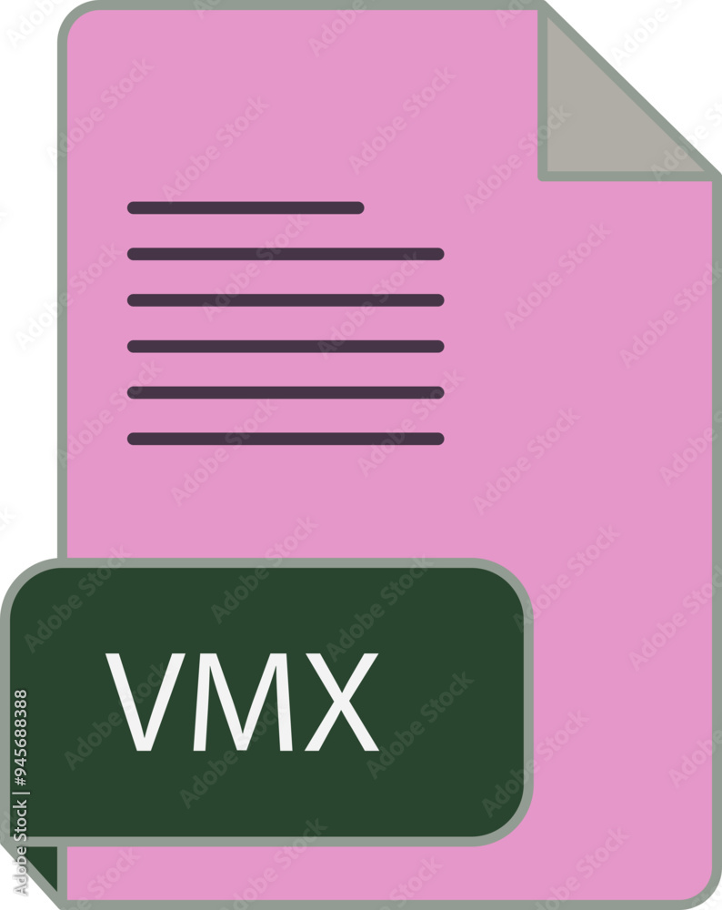 VMX file extension icon rounded lines and crisp corners VMX file extension icon rounded lines and crisp corners