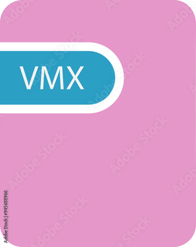 VMX File icon black fill and empty for symbol
