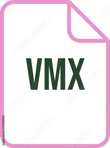 VMX File icon fill rounded corners bold outline photo