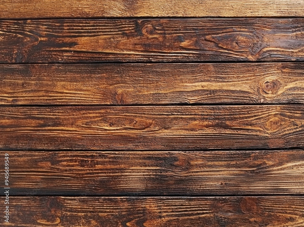 Wooden plank texture with natural grain and dark brown tones Generative AI Wooden plank texture with natural grain and dark brown tones Generative AI