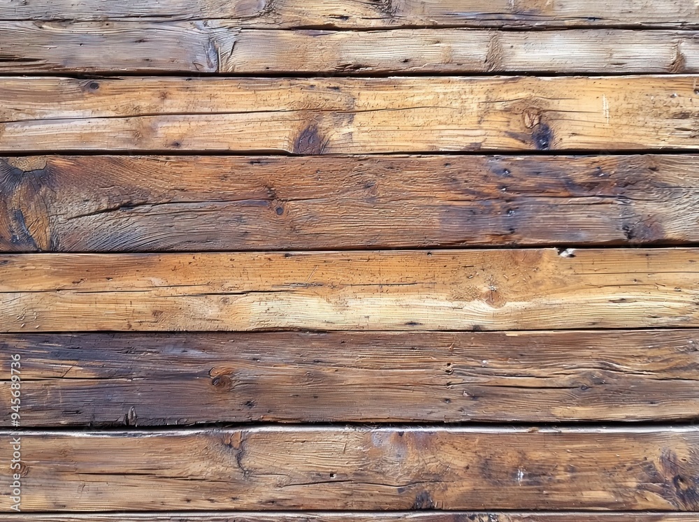Fototapeta premium Wooden plank texture with natural grain and dark brown tones Generative AI