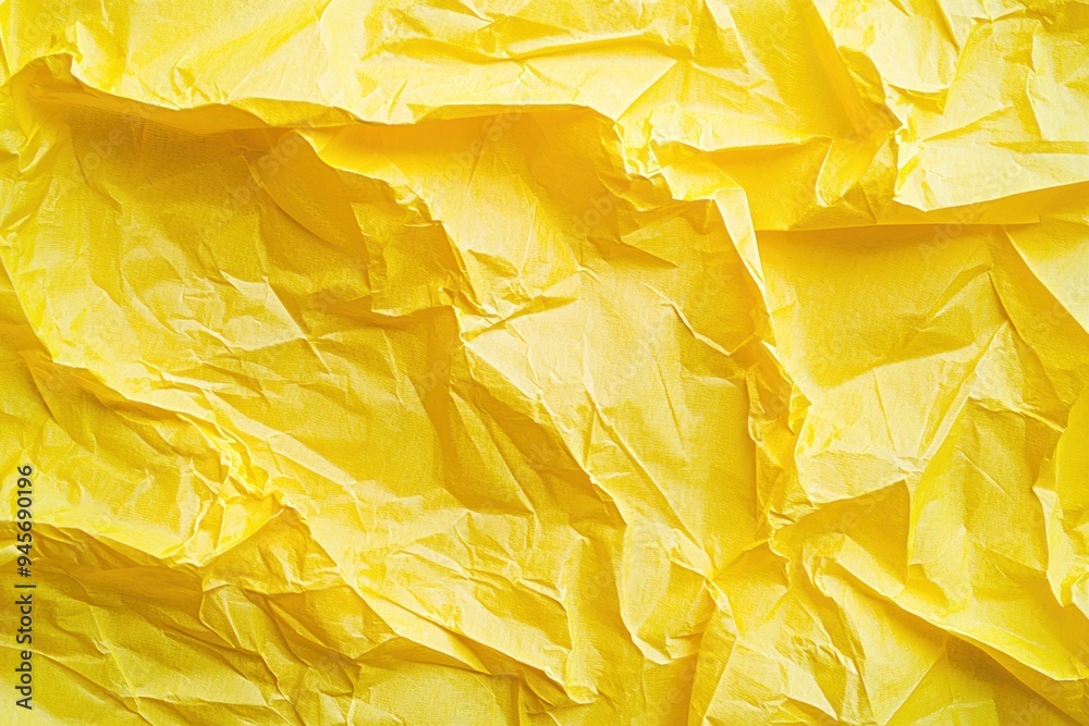 Crumpled yellow paper texture background with rough surface and deep folds Generative AI Crumpled yellow paper texture background with rough surface and deep folds Generative AI