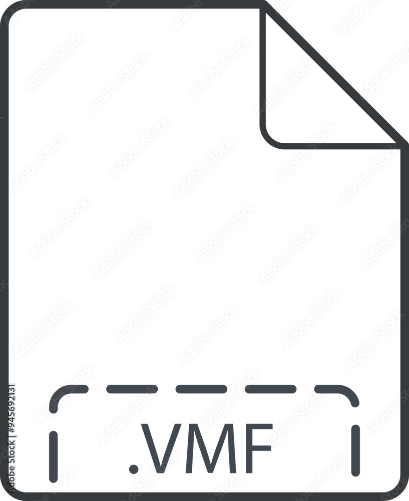 Obraz premium VMF File minimall icon