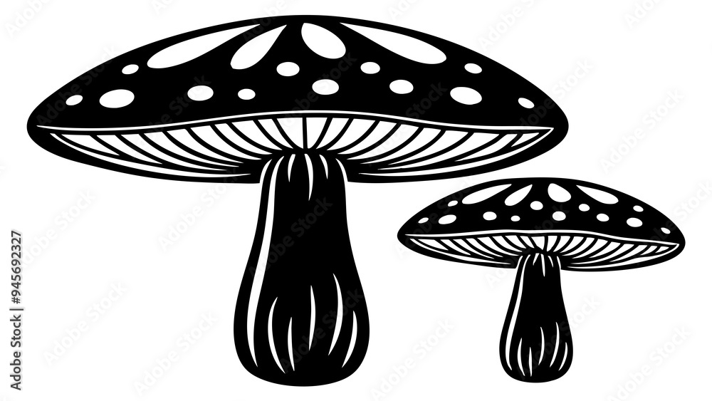 Hand-Drawn Poisonous Mushrooms Vector Illustration: Detailed and Accurate Hand-Drawn Poisonous Mushrooms Vector Illustration: Detailed and Accurate