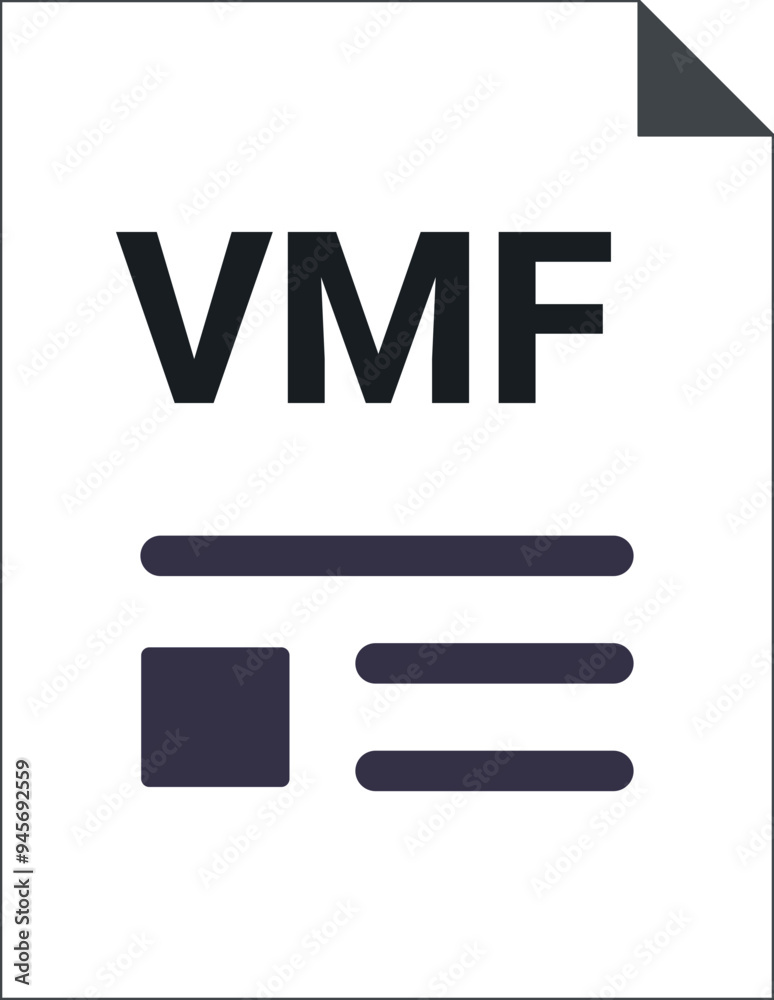 VMF with deep and minimal colors and folded icon VMF with deep and minimal colors and folded icon