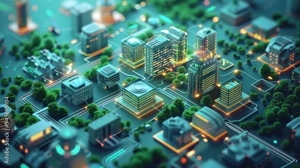 Obraz premium Smart City - The Future of Urban Living