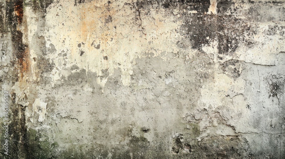 Aged weathered wall with peeling paint and grunge textures Generative AI Aged weathered wall with peeling paint and grunge textures Generative AI