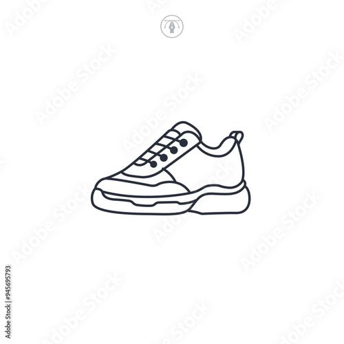 Shoes icon symbol vector illustration isolated on white background