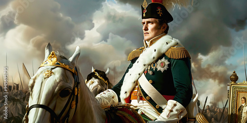 Napoleon Bonaparte, Emperor of the French, military leader in the dress uniform of a general.