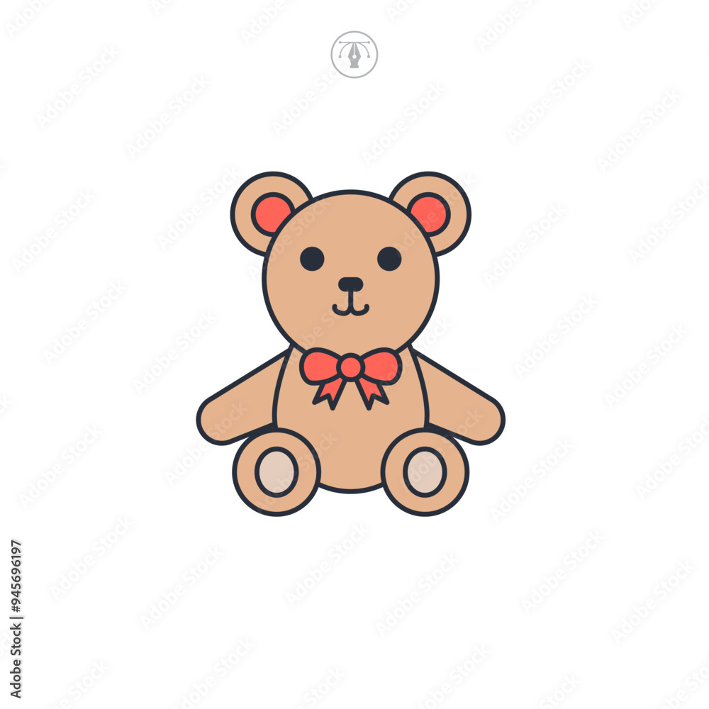 Teddy Bear icon symbol vector illustration isolated on white background Teddy Bear icon symbol vector illustration isolated on white background