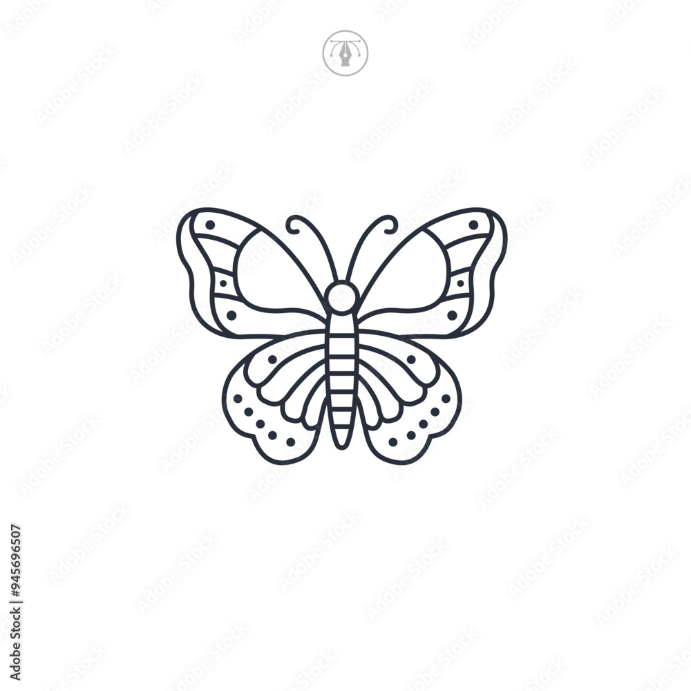 Butterfly icon symbol vector illustration isolated on white background Butterfly icon symbol vector illustration isolated on white background