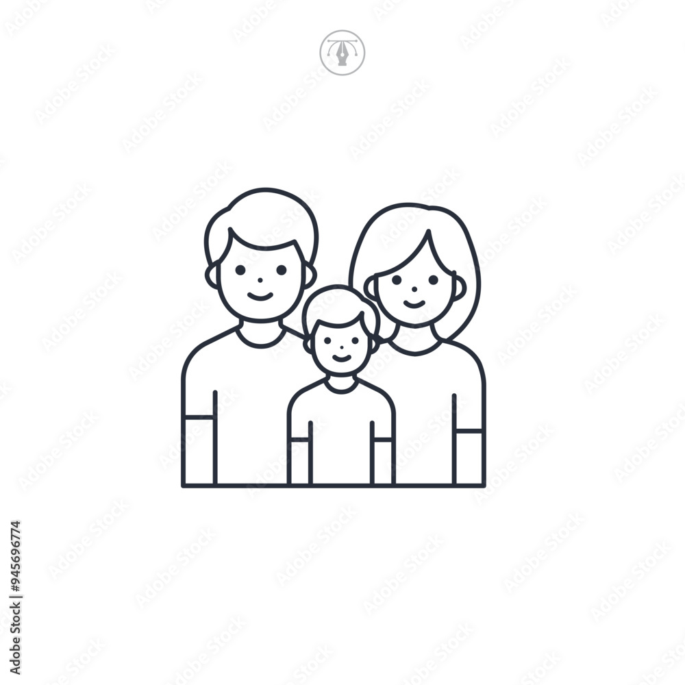 Family icon symbol vector illustration isolated on white background Family icon symbol vector illustration isolated on white background
