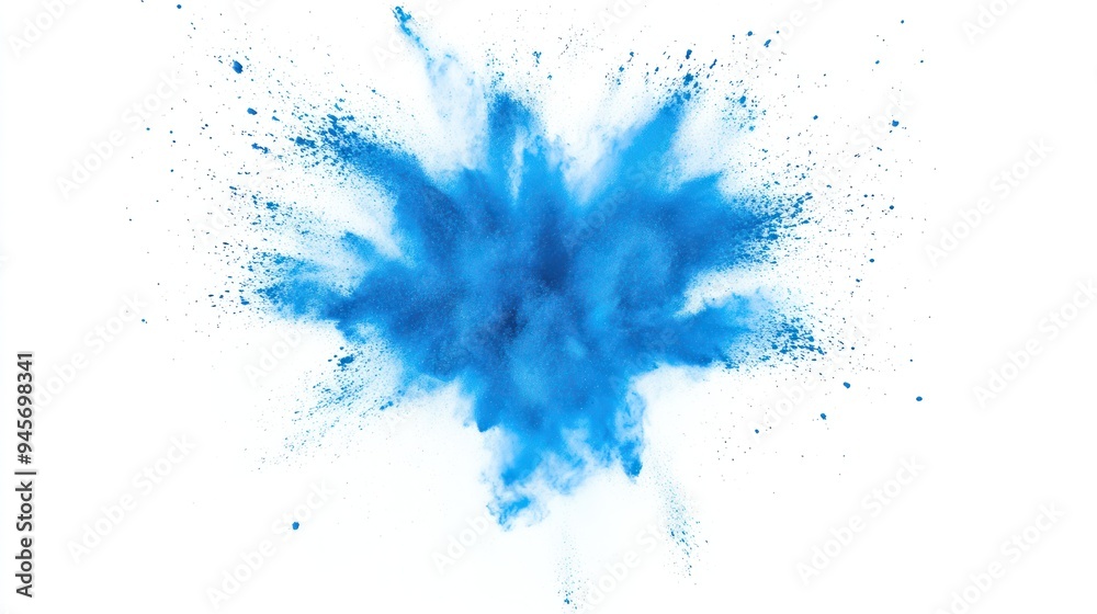 Abstract Blue Powder Explosion Abstract Blue Powder Explosion
