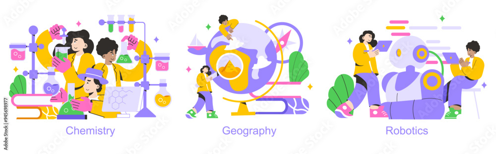Collaborative Learning. Flat Vector Illustration Collaborative Learning. Flat Vector Illustration