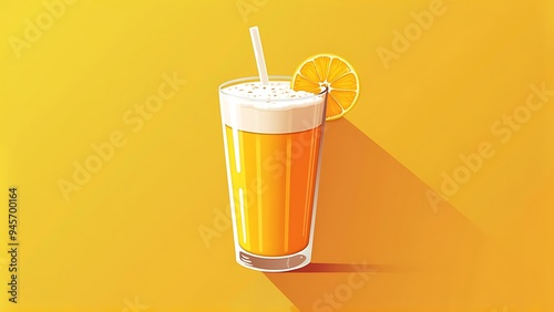 Beverage minimal bright yellow material icon