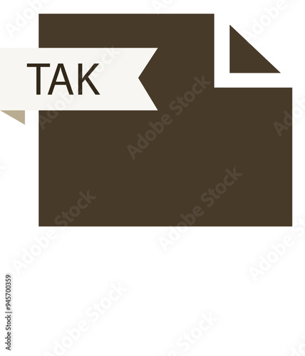 TAK File format icon roe color fill