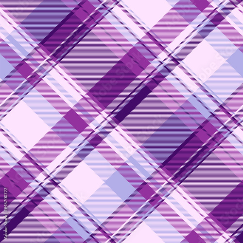 Lined textile texture fabric, tiny pattern seamless plaid. Picture tartan vector background check in light and purple colors.