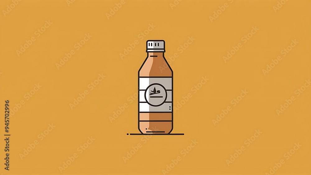 Beverage minimal bright yellow material icon