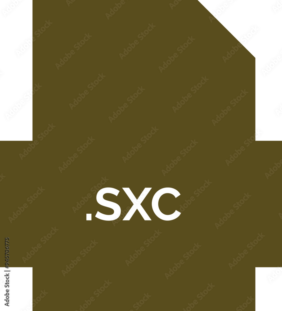 SXC File extension icon fill crisp corners with symbol SXC File extension icon fill crisp corners with symbol