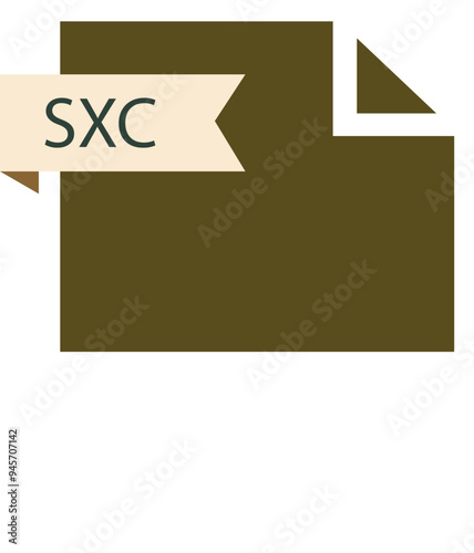 SXC File format icon roe color fill