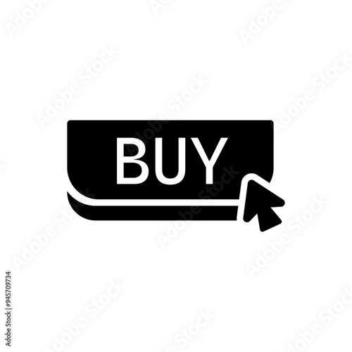 Click on buy icon,flat illustration