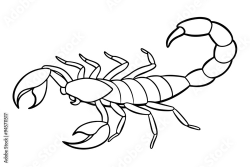 Scorpion silhouette vector art illustration