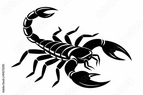 Scorpion silhouette vector art illustration