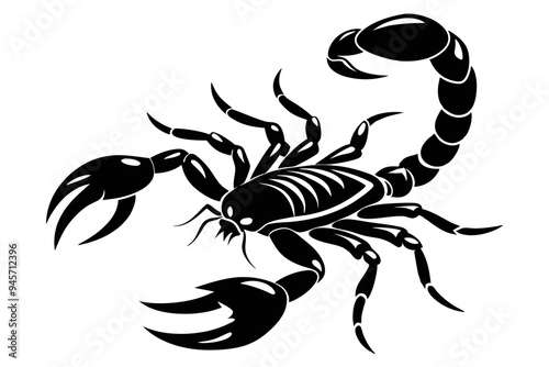 Scorpion silhouette vector art illustration