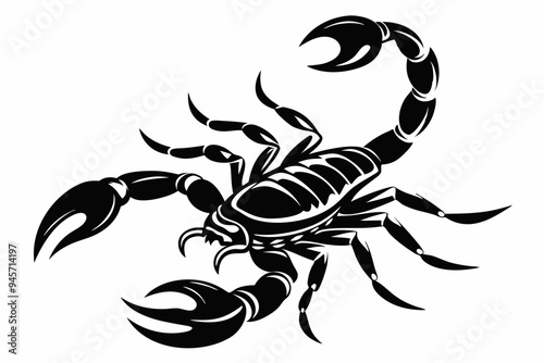 Scorpion silhouette vector art illustration