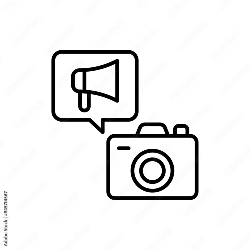 Photo marketing outline icons, minimalist vector illustration ,simple transparent graphic element .Isolated on white background Photo marketing outline icons, minimalist vector illustration ,simple transparent graphic element .Isolated on white background