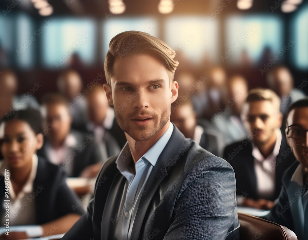 Illustration Showcasing a Business Seminar on Professional Development