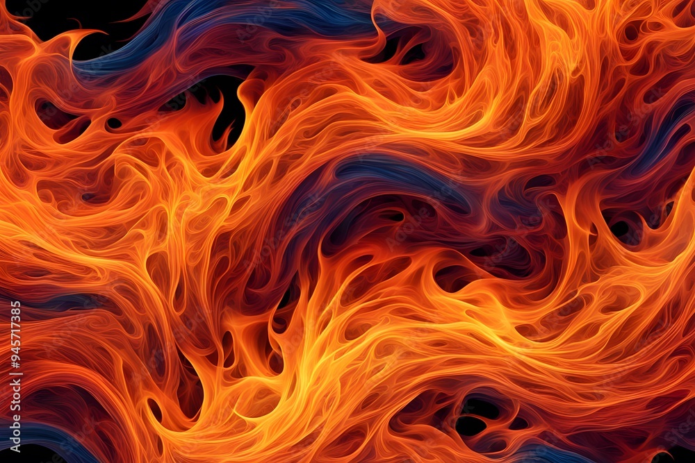 A background of flames forming an abstract wave like pattern with vibrant colors and dynamic shape, AI Generated A background of flames forming an abstract wave like pattern with vibrant colors and dynamic shape, AI Generated