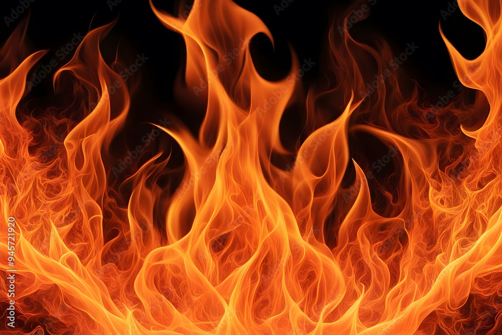 A close up of flames with sharp jagged edges creating a fierce and powerful background, Ai Generated A close up of flames with sharp jagged edges creating a fierce and powerful background, Ai Generated