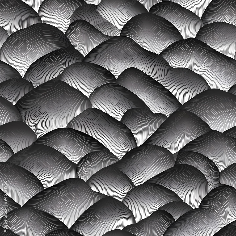 Abstract black and white wave patterns creating a dynamic visual texture. Abstract black and white wave patterns creating a dynamic visual texture.