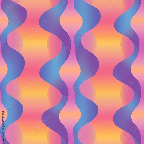 Colorful wavy pattern design in vibrant pink, purple, and orange hues.