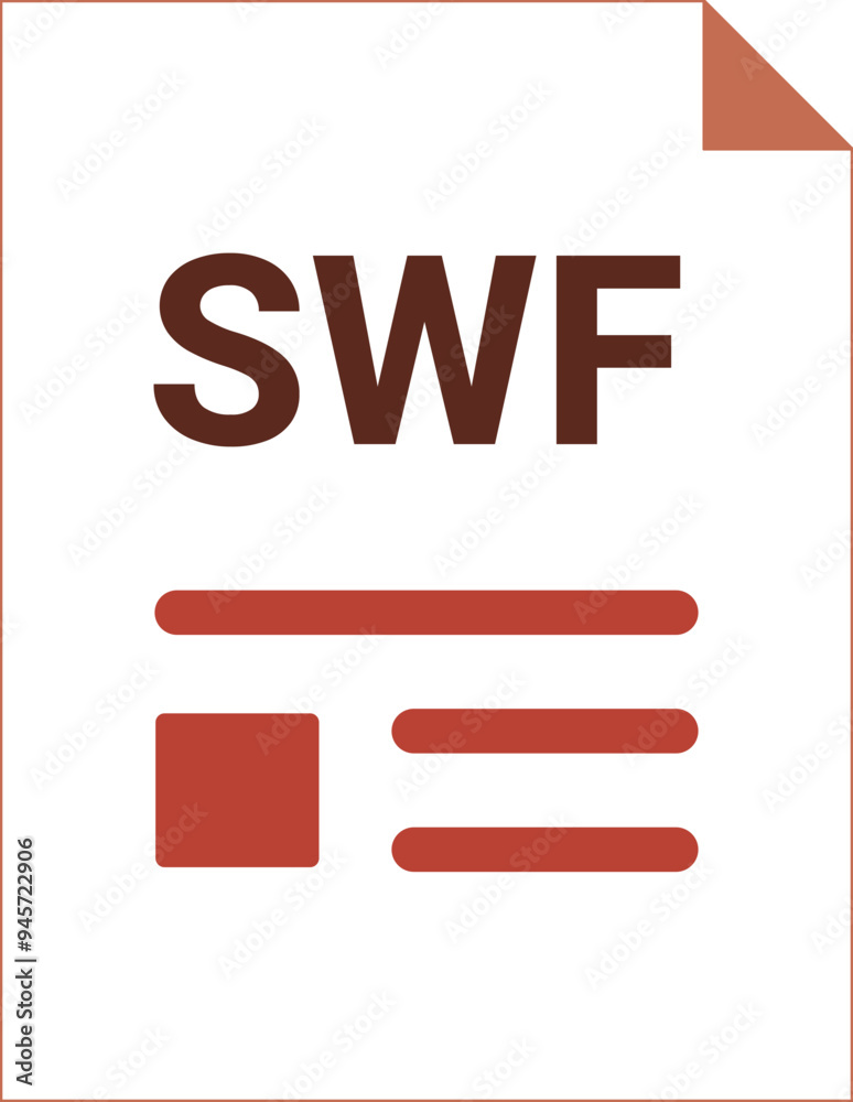 SWF with deep and minimal colors and folded icon SWF with deep and minimal colors and folded icon