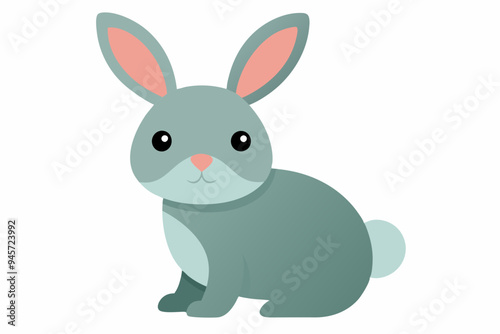 cute rabbit vector illustration white background 