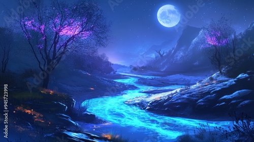 Mystical Night River