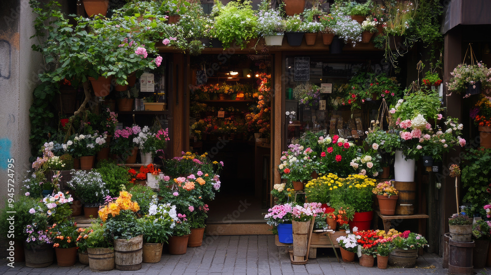A range of flower pots of different sizes, shapes, and materials (ceramic, terracotta, metal, and glass) are displayed. They come in various colors and patterns, some with intricate designs A range of flower pots of different sizes, shapes, and materials (ceramic, terracotta, metal, and glass) are displayed. They come in various colors and patterns, some with intricate designs