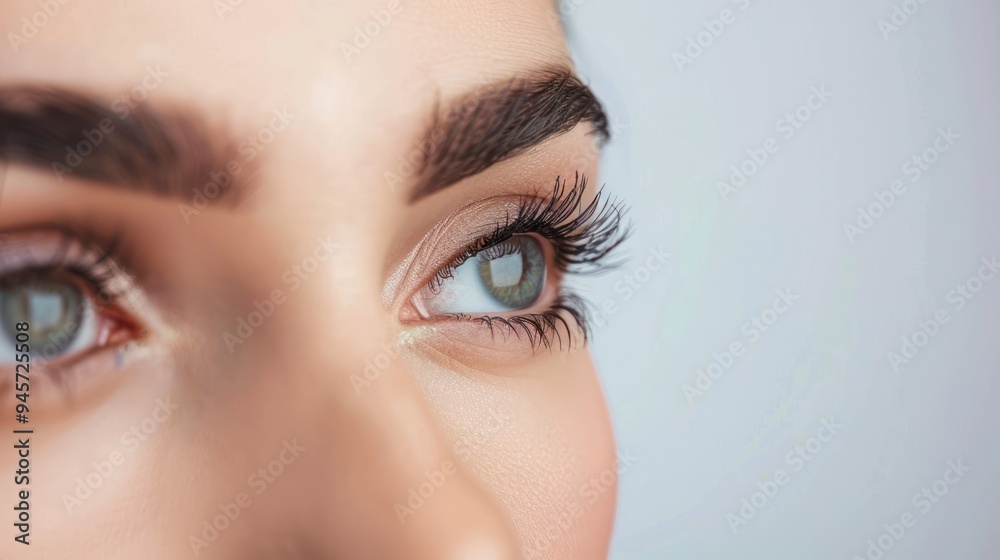 Close-up of a woman's eyes with makeup Close-up of a woman's eyes with makeup