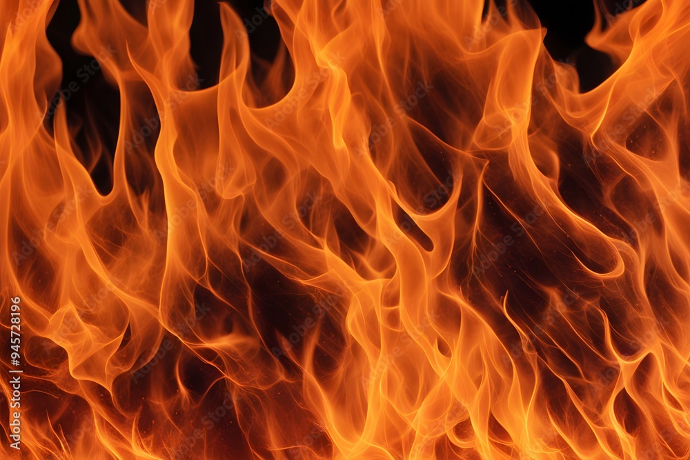 A close up of flames with sharp jagged edges creating a fierce and powerful background, Ai Generated A close up of flames with sharp jagged edges creating a fierce and powerful background, Ai Generated