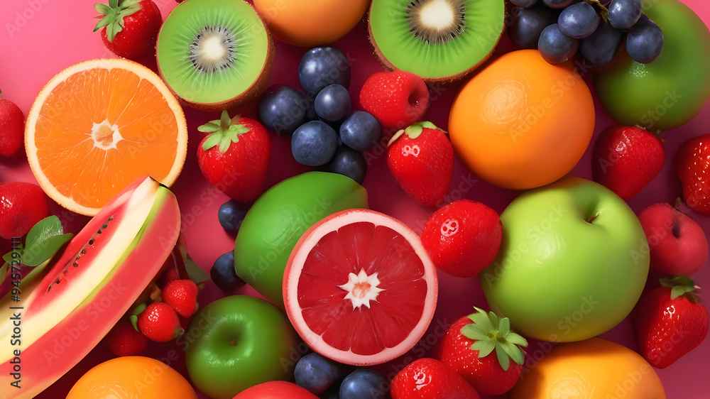 Vibrant Colourful Mixed Tropical Fruits Healthy Foods Wallpaper Background 300 PPI High Resolution Image Vibrant Colourful Mixed Tropical Fruits Healthy Foods Wallpaper Background 300 PPI High Resolution Image