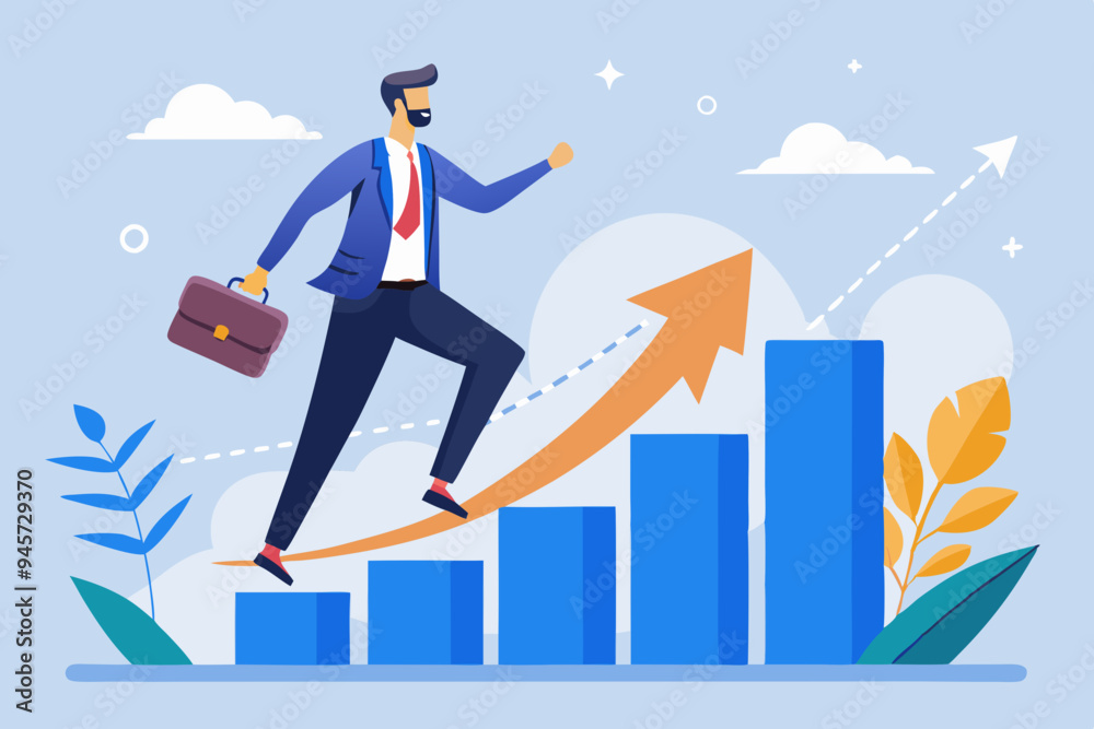 Vision to see next goal, motivation to success, forecast and business prediction, challenge to be better and achieve success concept, confidence businessman step on rise up graph look for next goal
Vision to see next goal, motivation to success, forecast and business prediction, challenge to be better and achieve success concept, confidence businessman step on rise up graph look for next goal