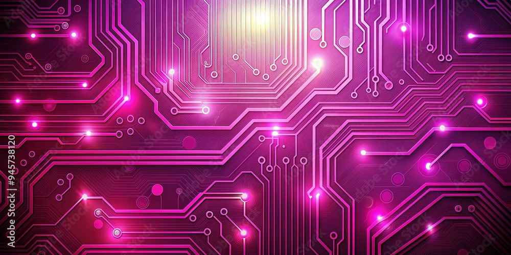 Vibrant pink gradient background with sleek, modern, and minimalist computer circuit board patterns, featuring glowing neon lights and futuristic digital tech elements. Vibrant pink gradient background with sleek, modern, and minimalist computer circuit board patterns, featuring glowing neon lights and futuristic digital tech elements.