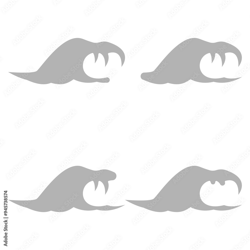 wave icon on white background, vector illustration wave icon on white background, vector illustration
