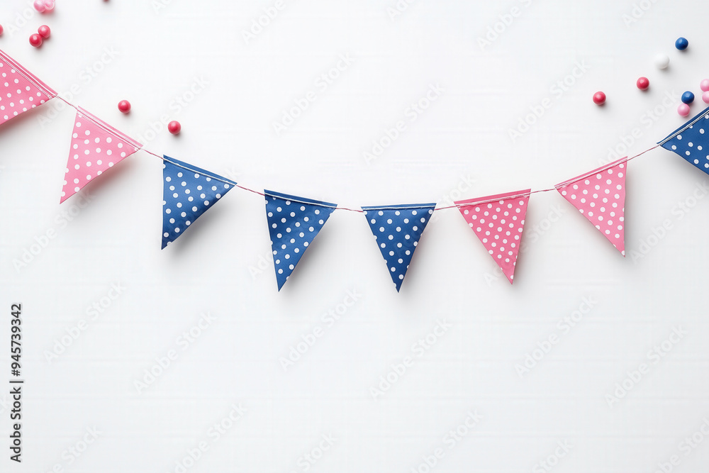 Obraz premium Bunting On White Background
