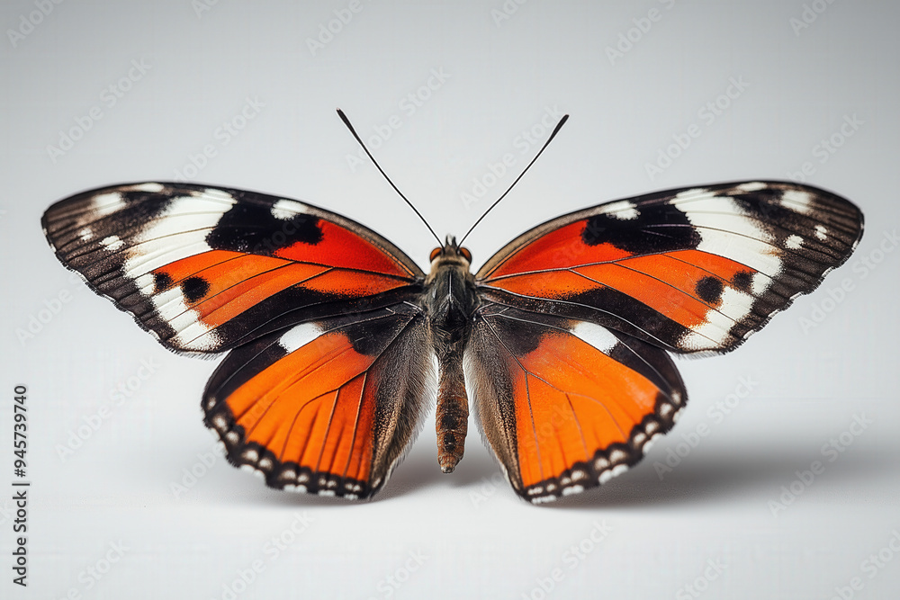 Fototapeta premium Butterfly On White Background