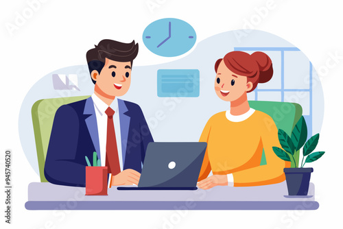 Job interview, business discussion meeting or recruitment manager, candidate answer question or career development, communication or hiring concept, business people answer question in job interview. 
