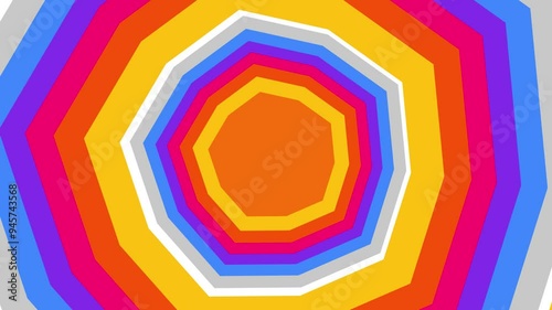 abstract fun tunnels colorful background animation with stripes