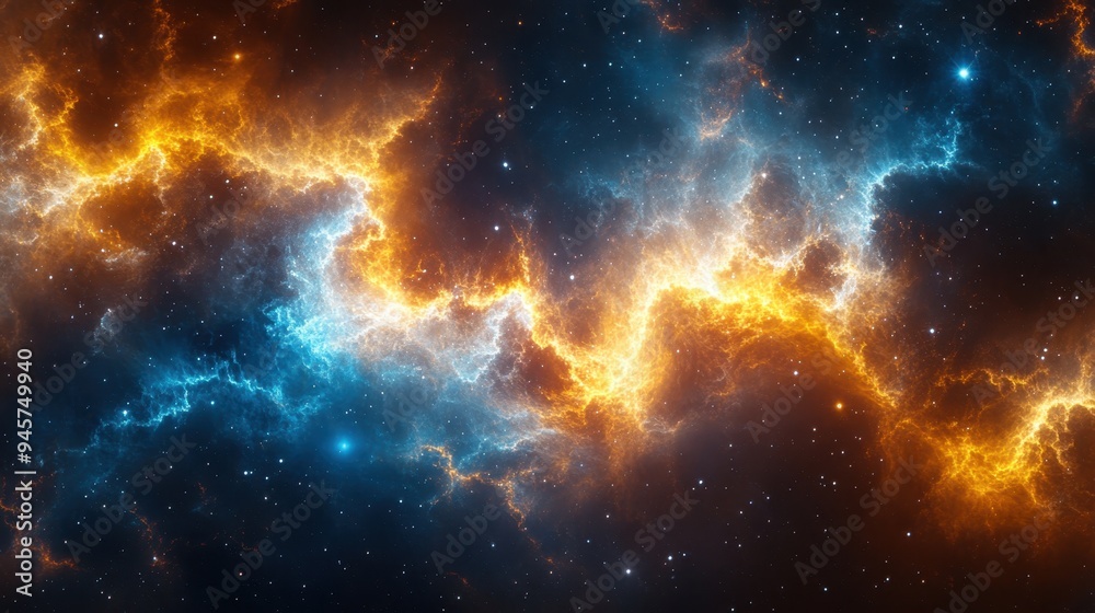 Cosmic Tapestry: Detailed Close-up of Nebula with Intricate Patterns of Light and Shadow Cosmic Tapestry: Detailed Close-up of Nebula with Intricate Patterns of Light and Shadow